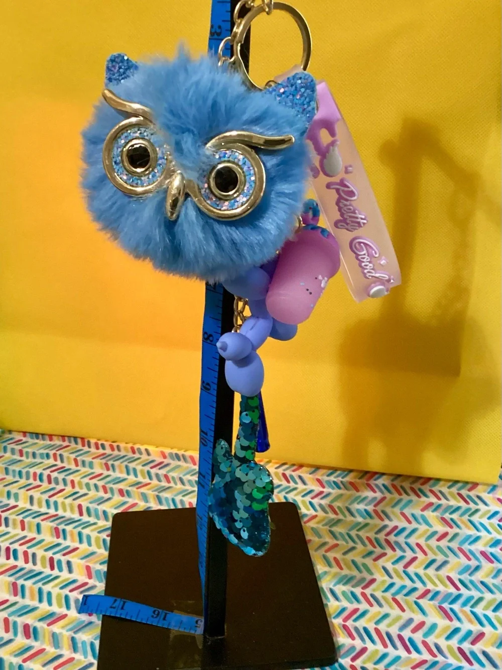 NWOT - Backpack Charms ! LED Flashlight & Whistle included!! Blue Owl